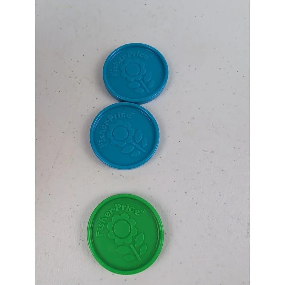 Fisher Price Barnyard Bingo 1994 Replacement Tokens (3) Cow And Pig